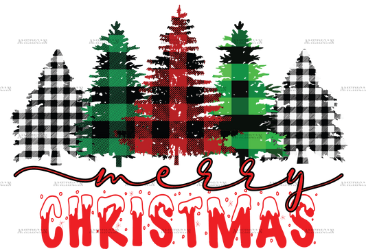 Merry Christmas Trees-3 DTF Transfer