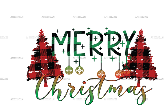 Merry Christmas Trees-4 DTF Transfer