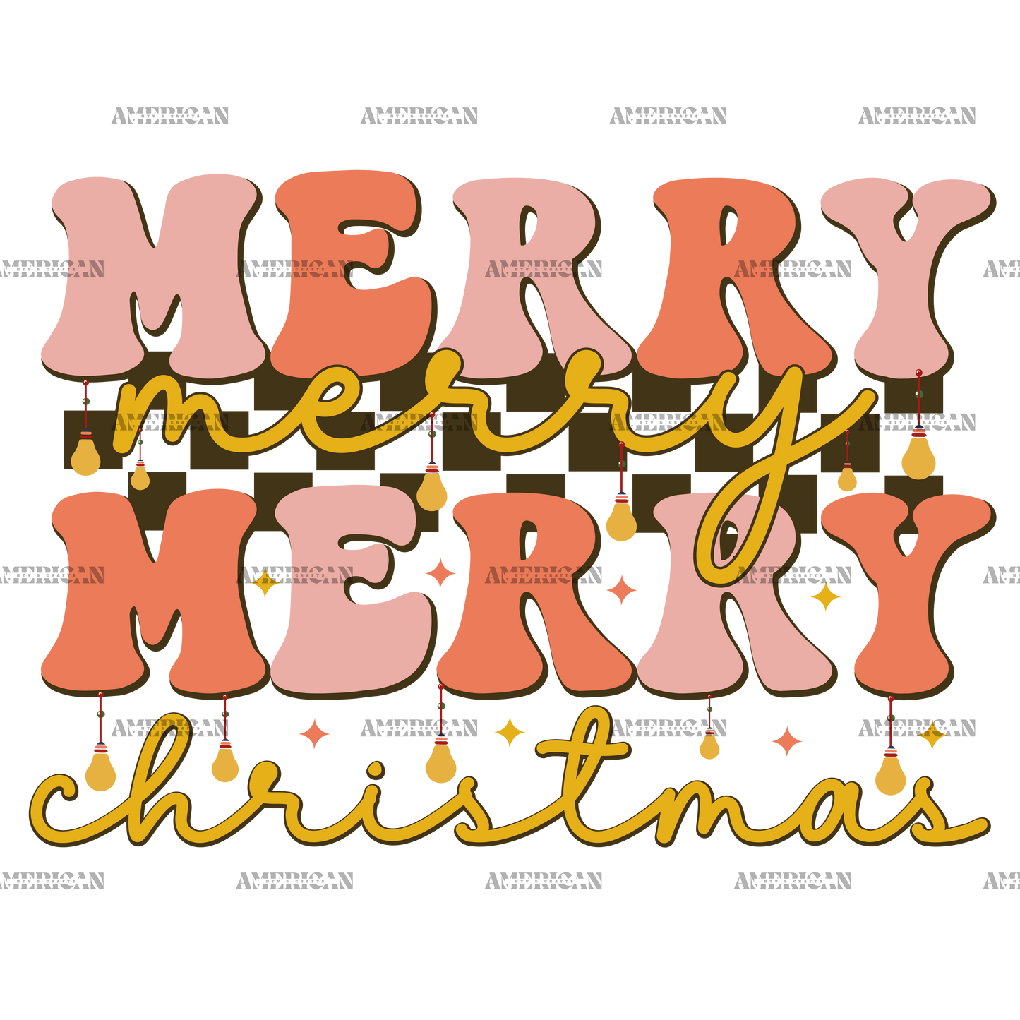 Merry Merry Merry Christmas-10 DTF Transfer