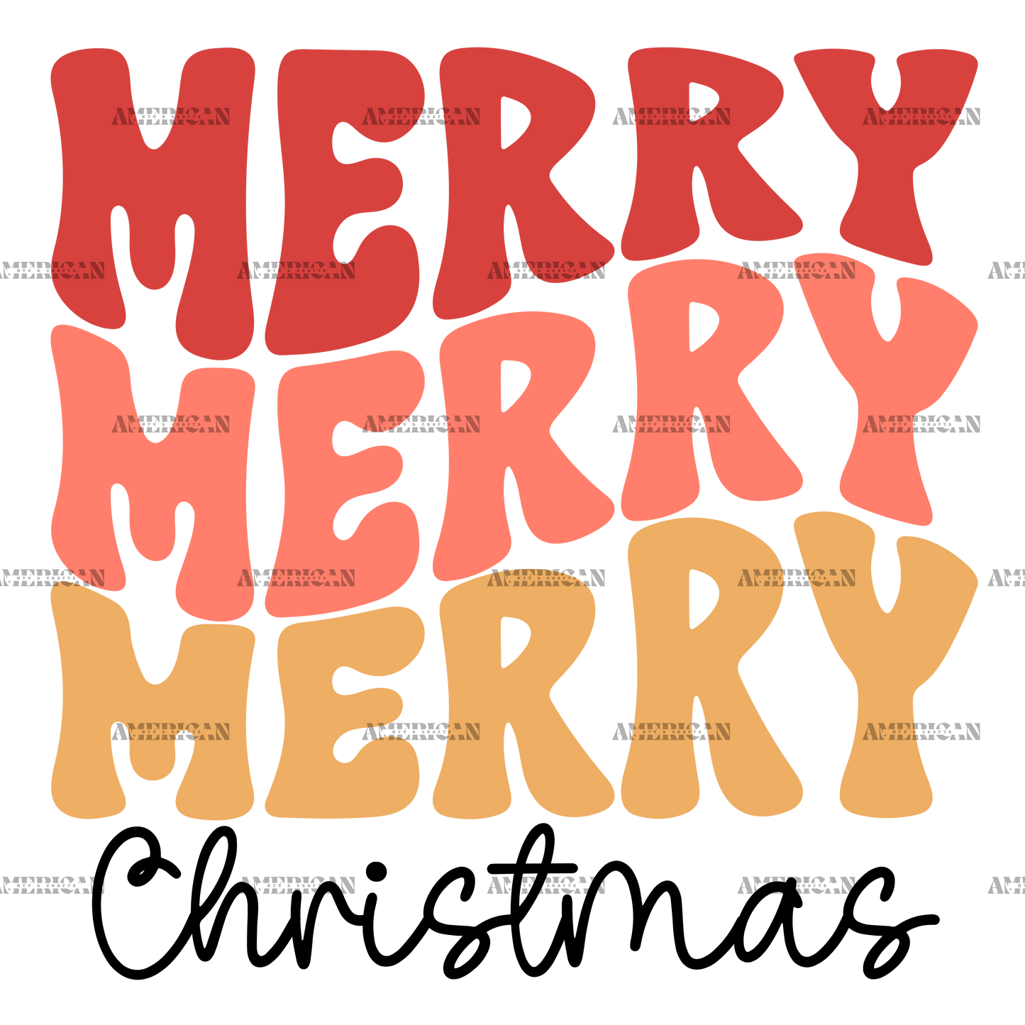 Merry Merry Merry Christmas-6 DTF Transfer
