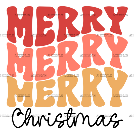 Merry Merry Merry Christmas-6 DTF Transfer