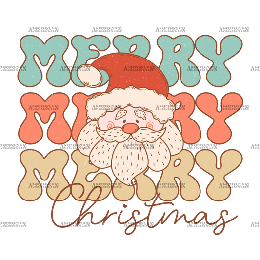 Merry Merry Merry Christmas-9 DTF Transfer