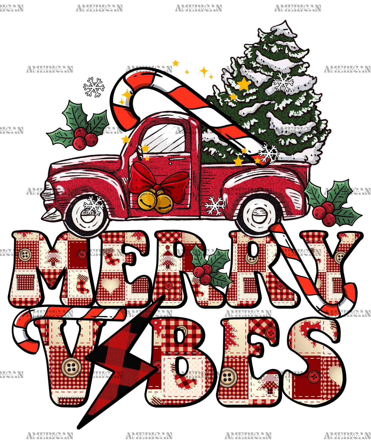 Merry Vibes-1 DTF Transfer
