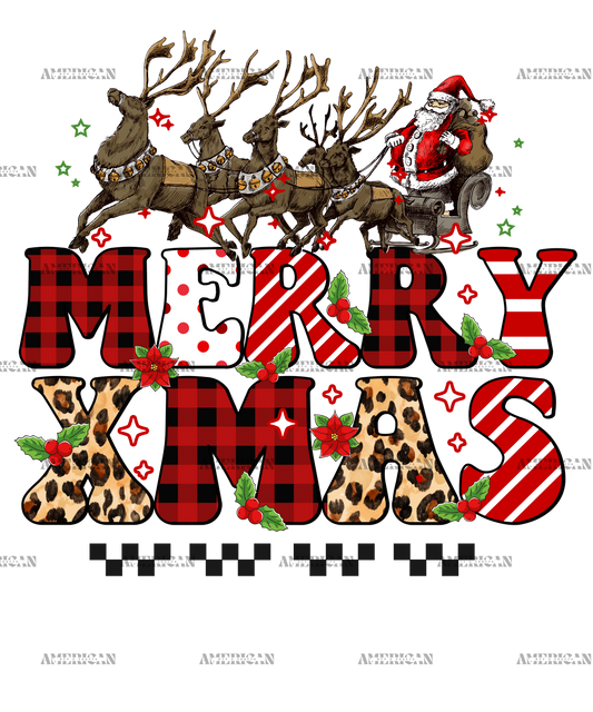 Merry Xmas-2 DTF Transfer