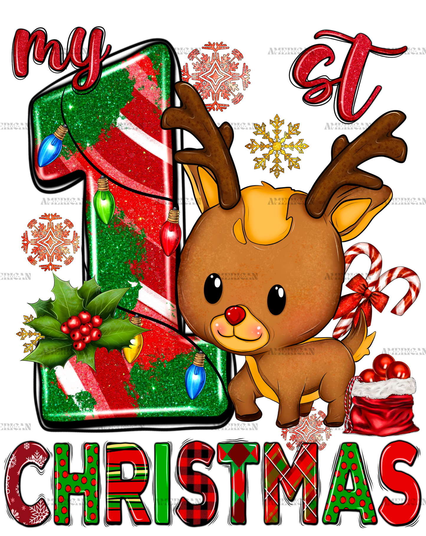 My First Christmas Baby Deer-1 DTF Transfer