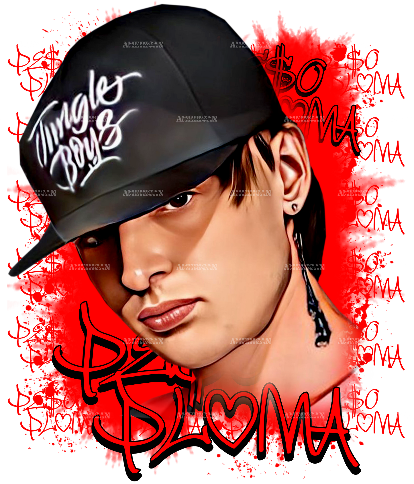 Peso Pluma Red Dtf Transfer