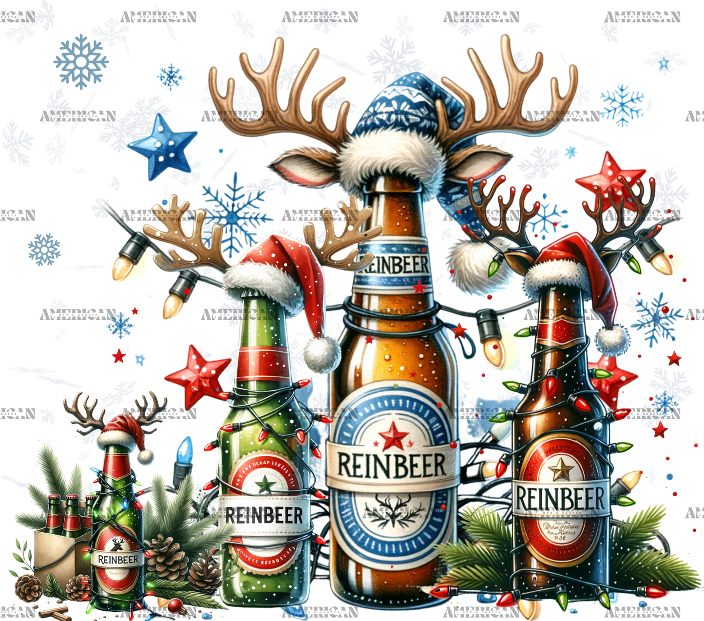 Reinbeer Christmas DTF Transfer