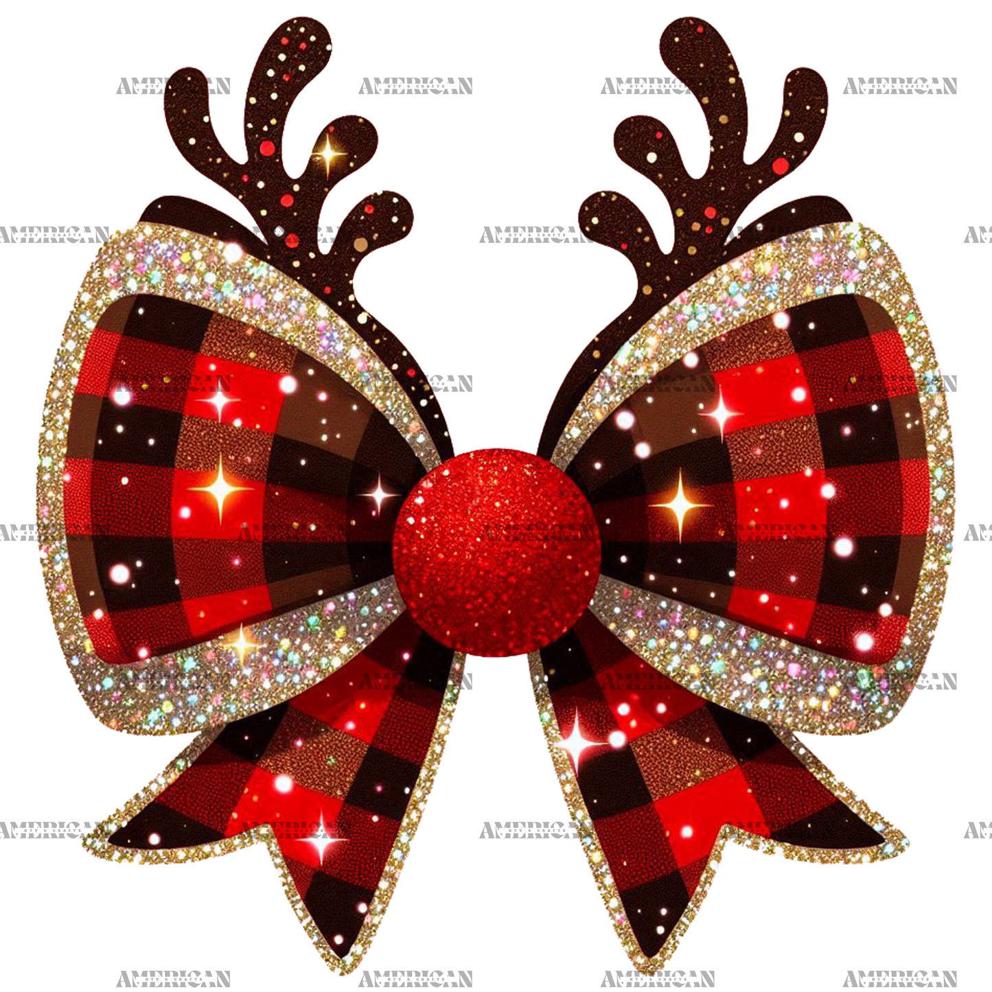 Reindeer Bow-1 DTF Transfer