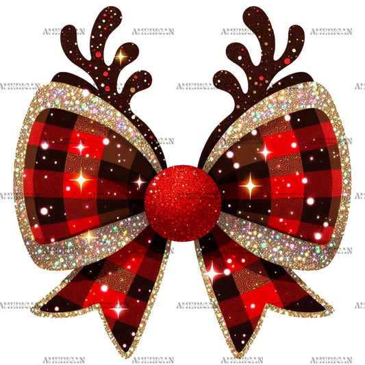 Reindeer Bow-1 DTF Transfer