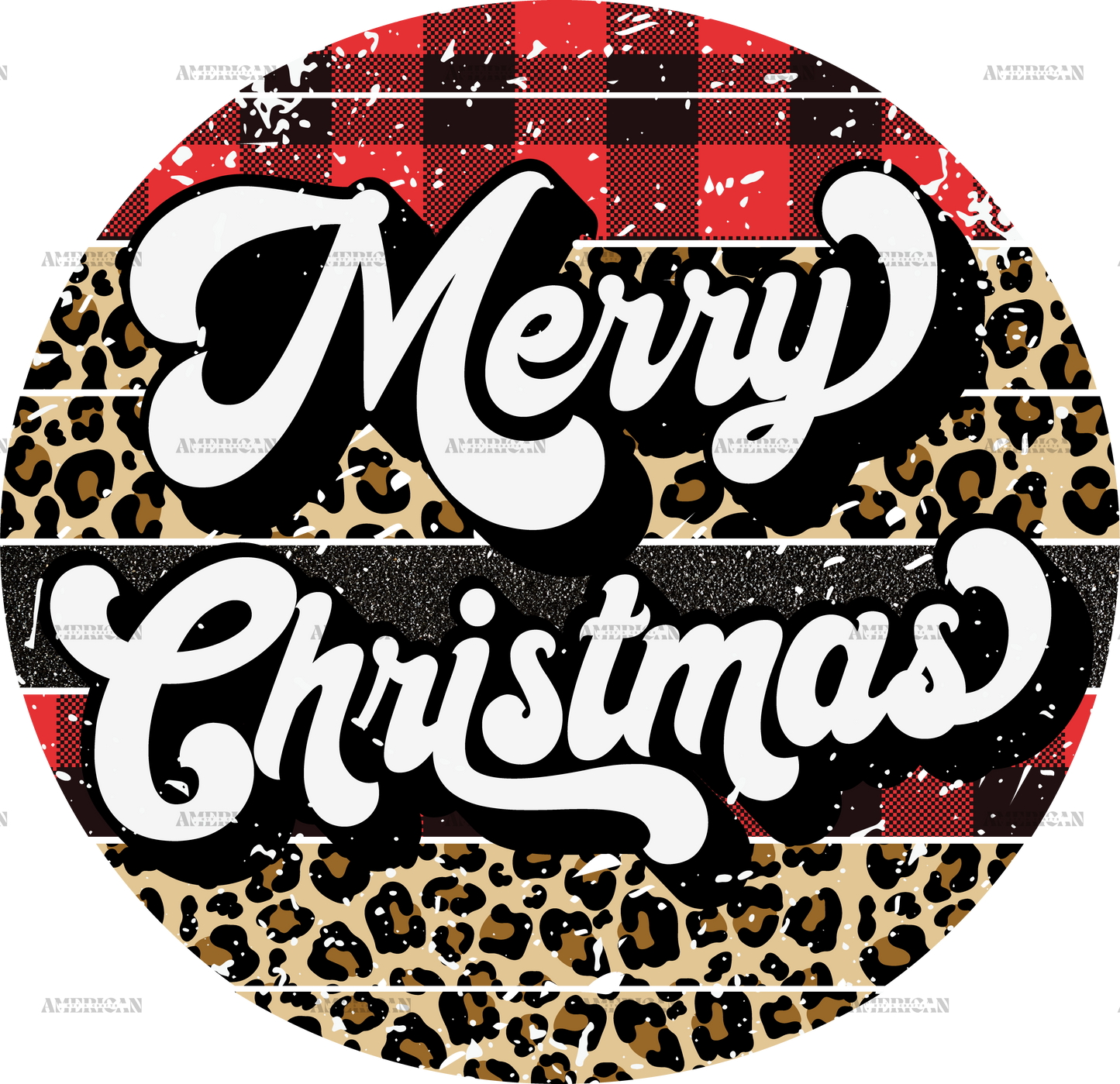 Retro Merry Christmas DTF Transfer