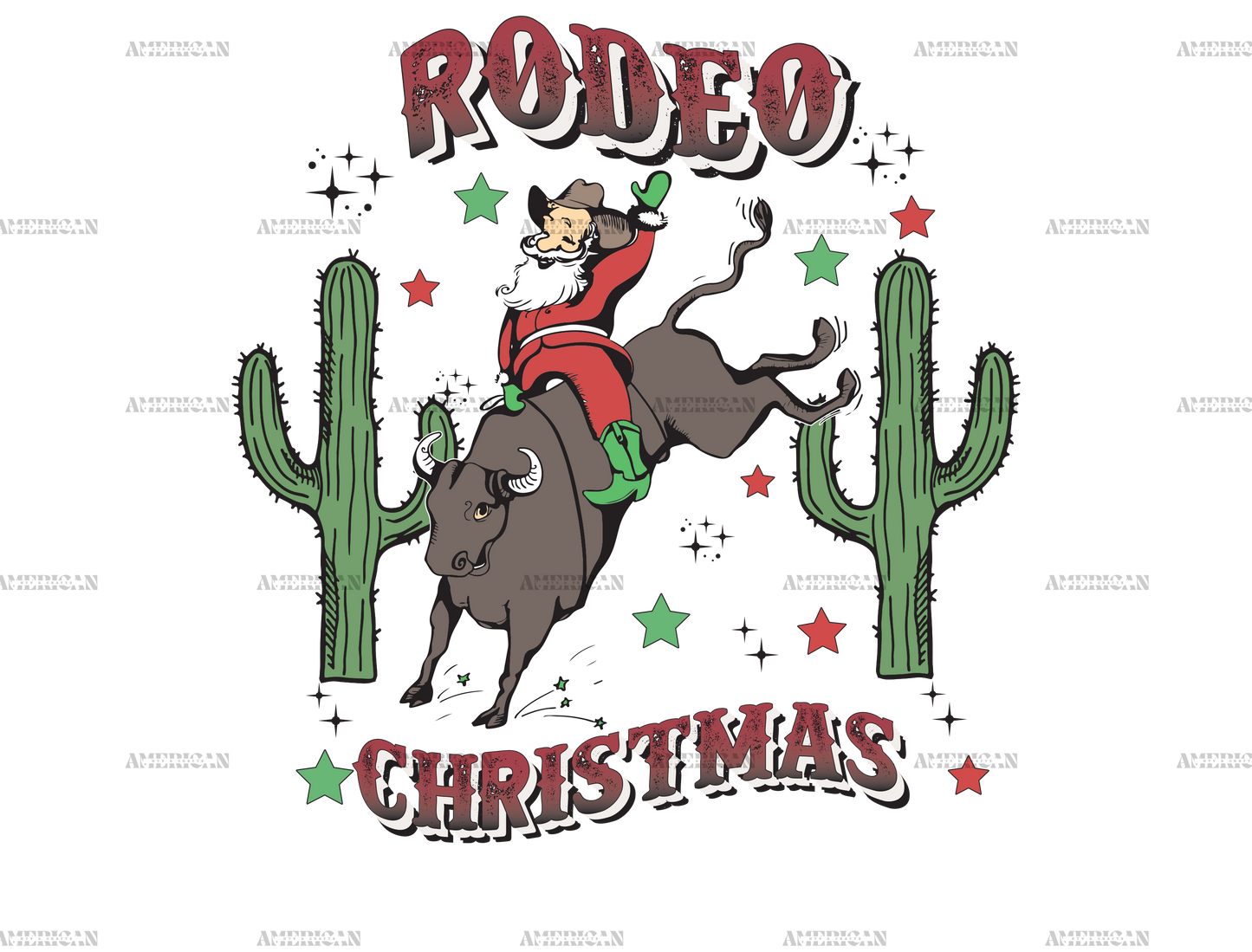 Rodeo Christmas DTF Transfer