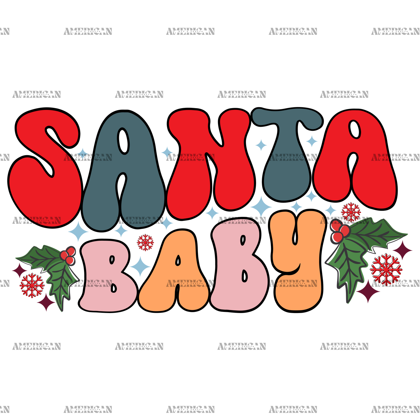 Santa-Baby-2 DTF Transfer