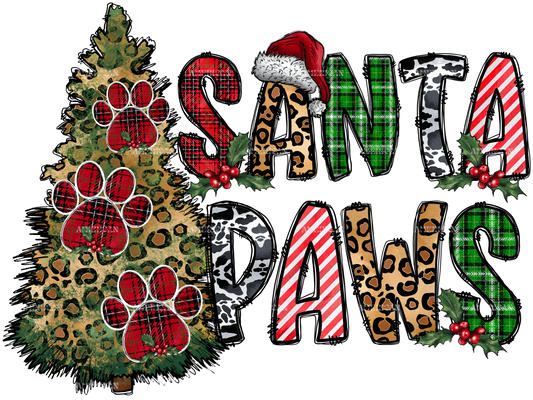 Santa Paws DTF Transfer