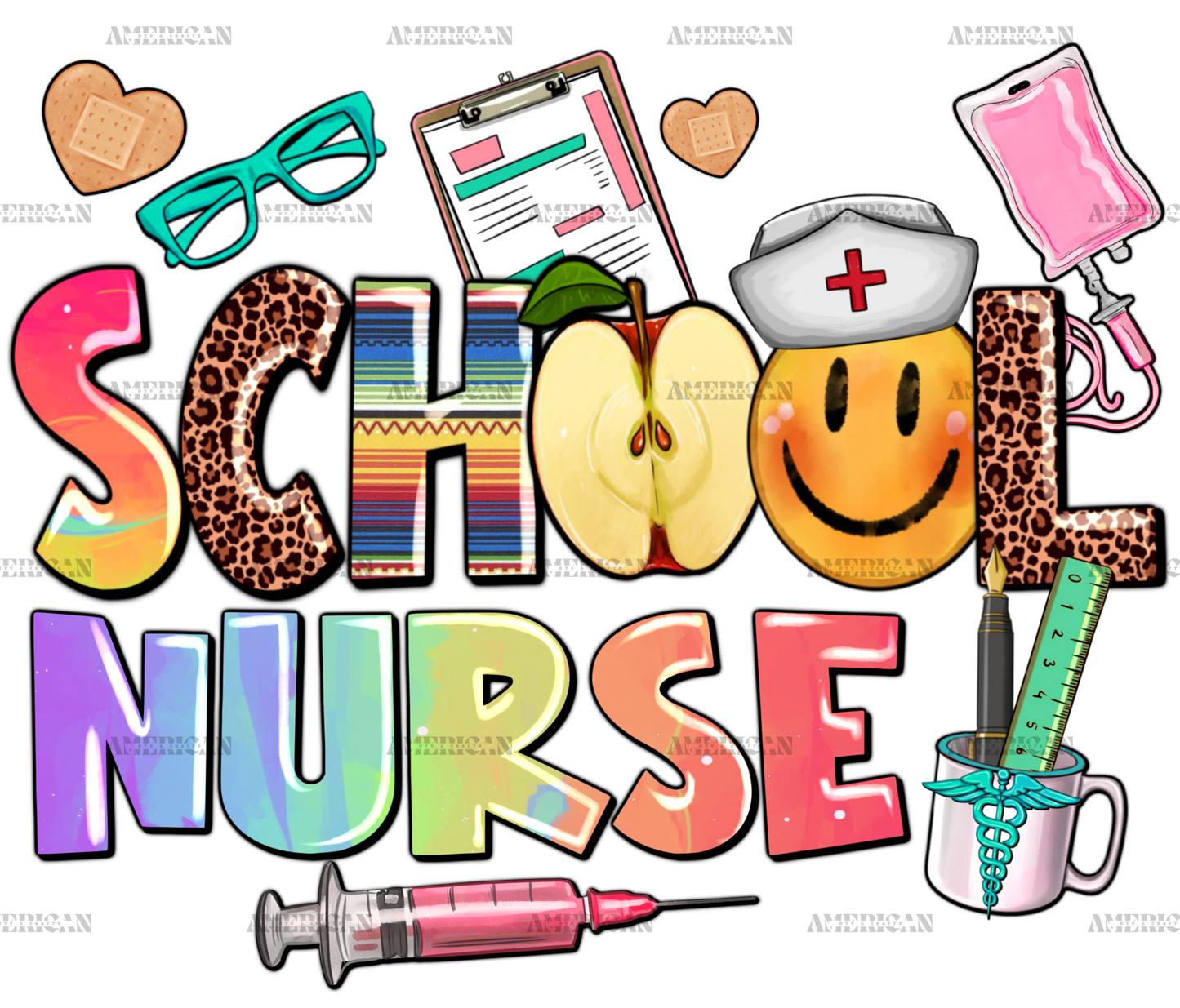 School Nurse DTF Transfer