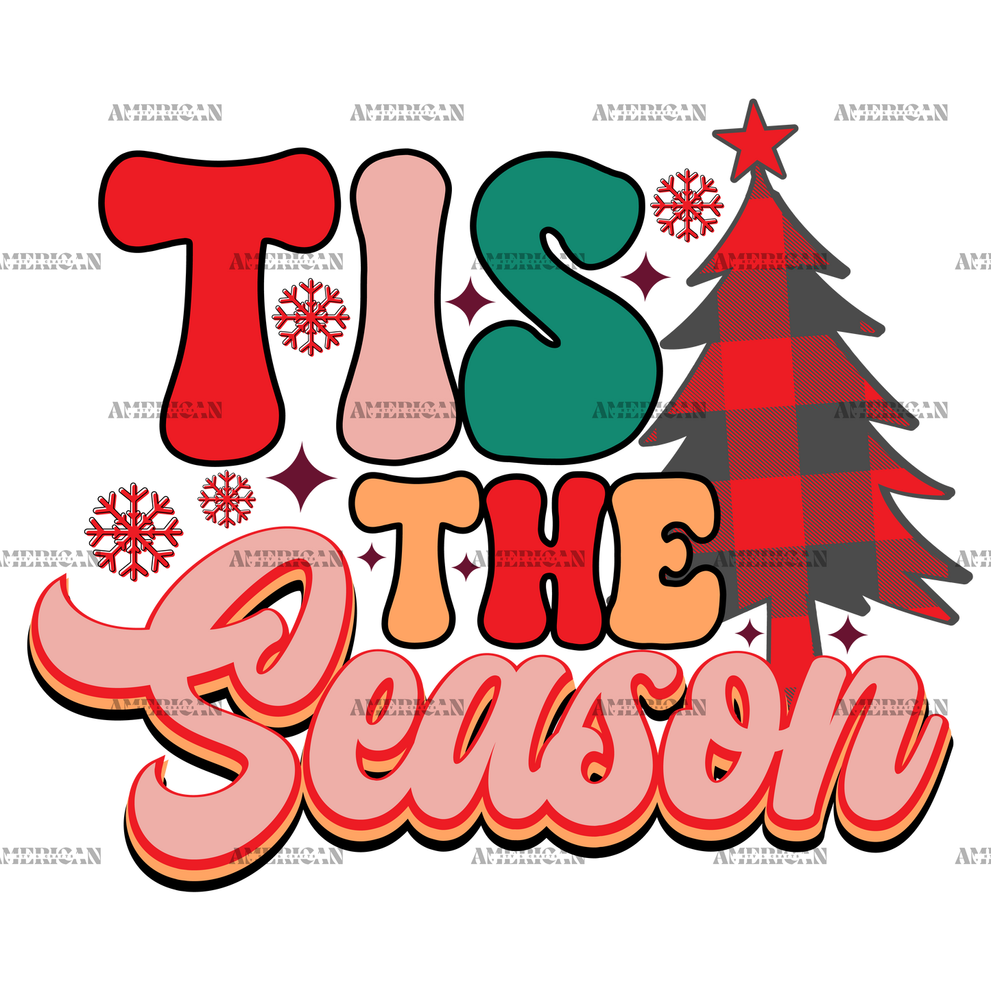 Tis The Season Christmas-14 DTF Transfer