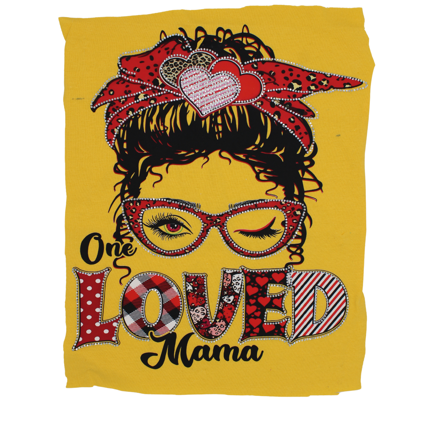 One Loved Mama Rhinestone DTF Transfer