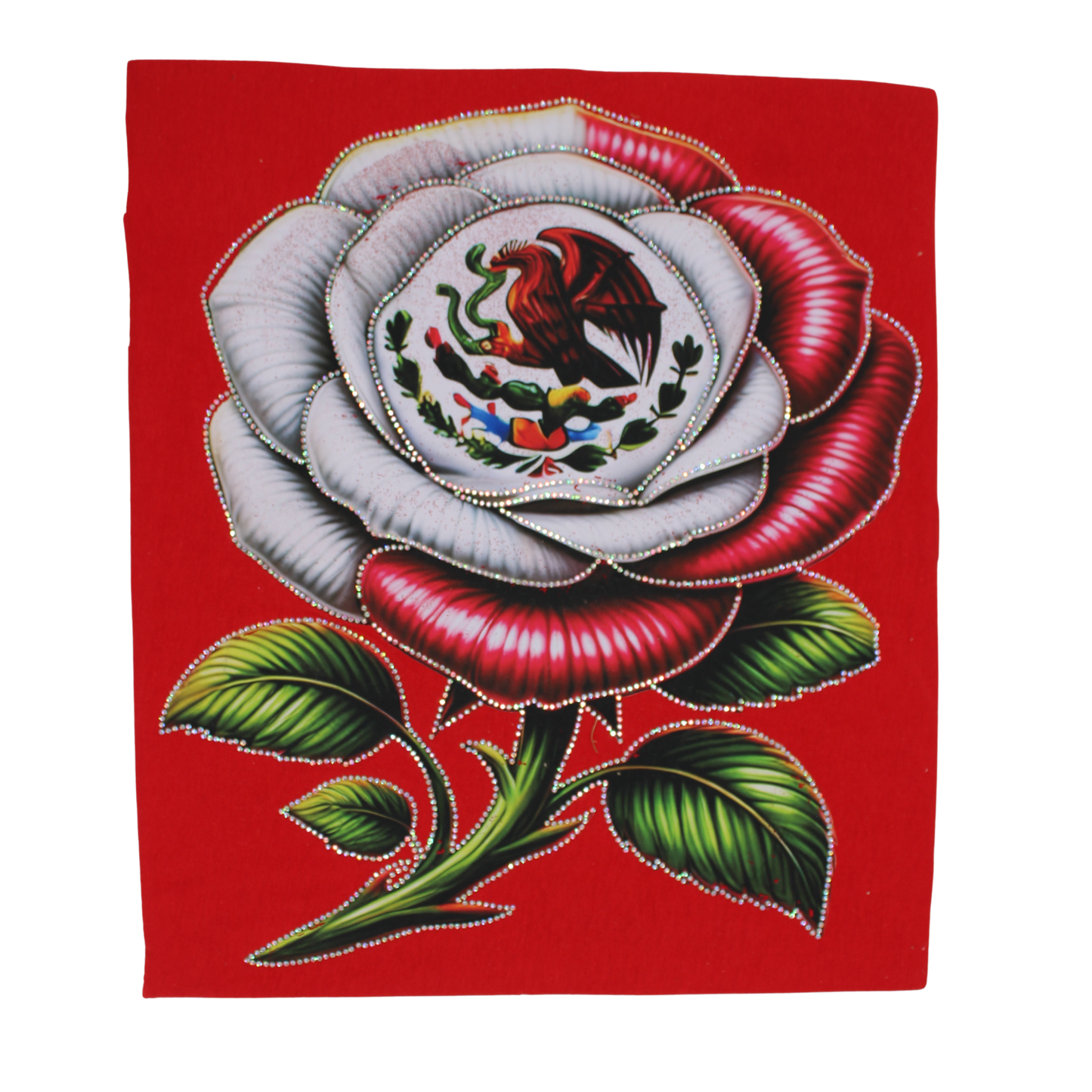 Viva Mexico Rose Rhinestone DTF Transfer