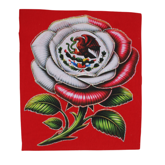 Viva Mexico Rose Rhinestone DTF Transfer