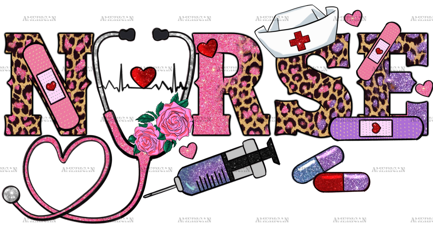 Valentines Day Nurse DTF Transfer