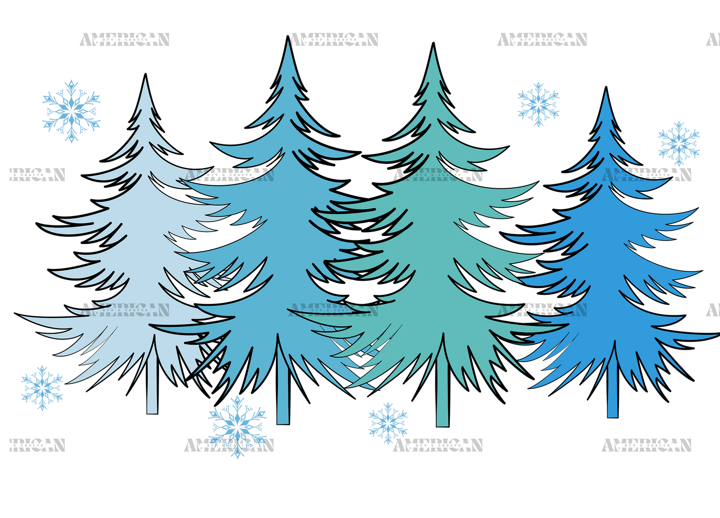 Winter Tree DTF Transfer