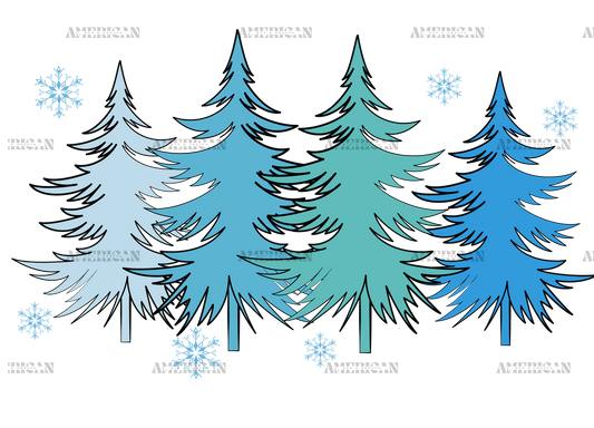Winter Tree DTF Transfer