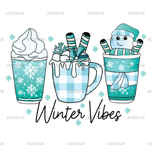Winter Vibes Coffee DTF Transfer