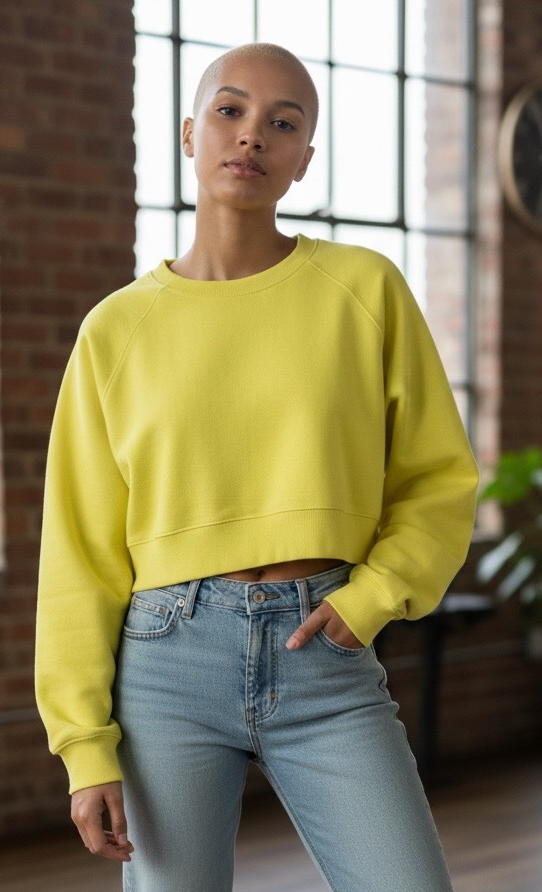 Women’s Crop Top Sweatshirts By American & Co