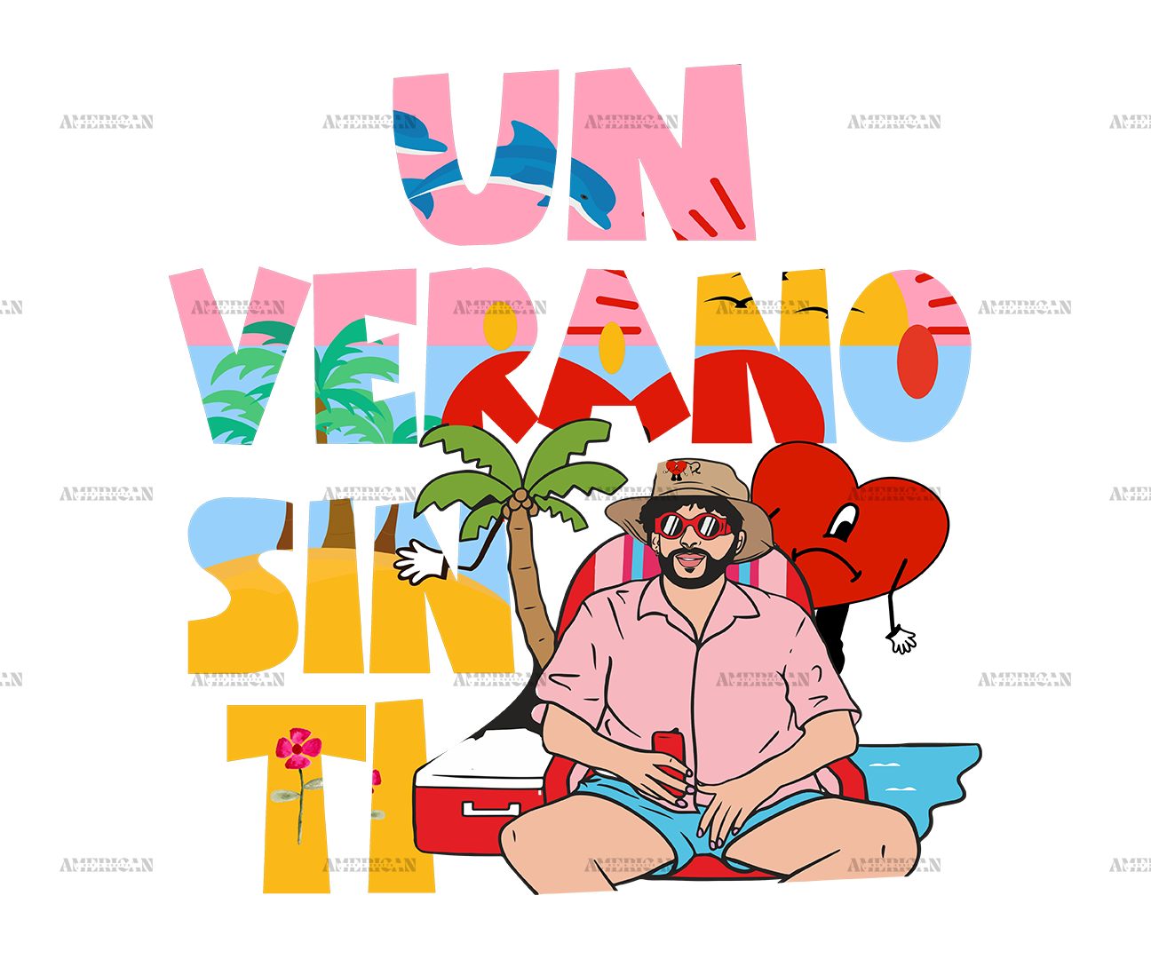Bad Bunny Un Verano Sin Ti 3 Dtf Transfer