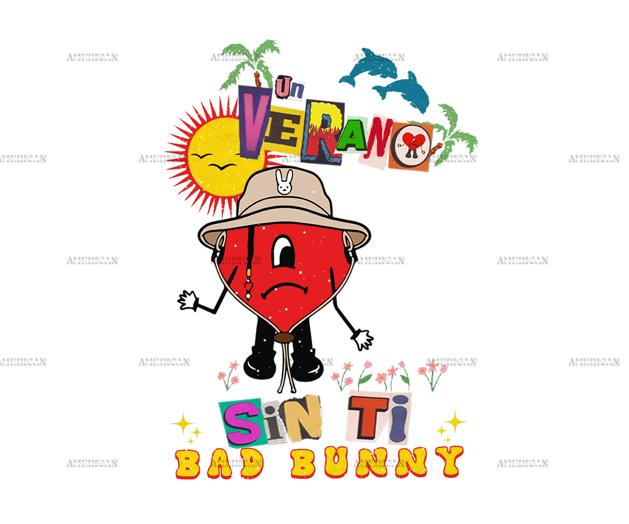 Bad Bunny Un Verano Sin Ti 4 Dtf Transfer
