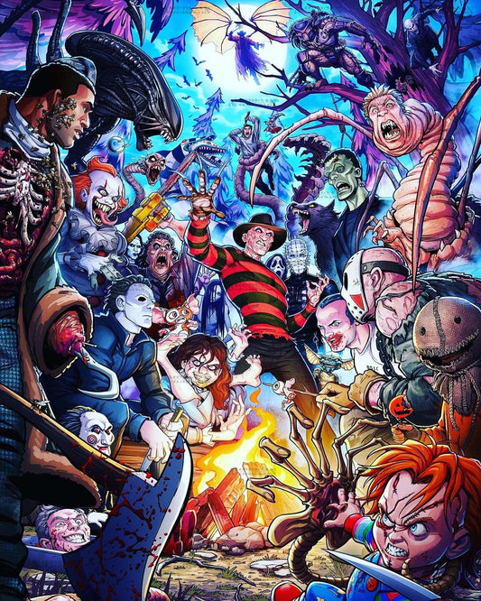 Halloween Crowd DTF Transfer