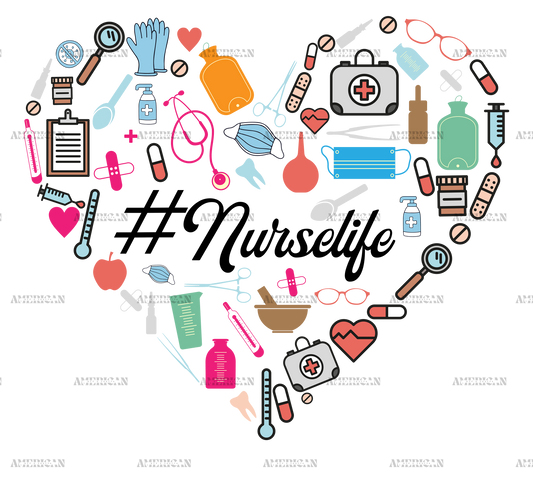 Heart Nurselife DTF Transfer
